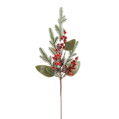 Tralcio natalizio con bacche decorazione natalizia h 60 cm