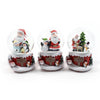 Palla di neve carillon Babbo Natale con glitter neve decorazione natalizia 10 x h 13,5 cm