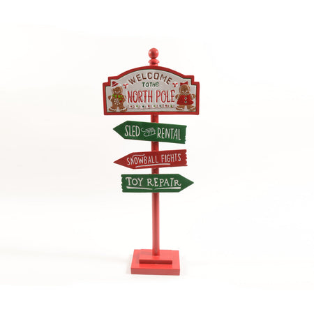 Decorazione segnale natalizio in metallo da h 91 cm