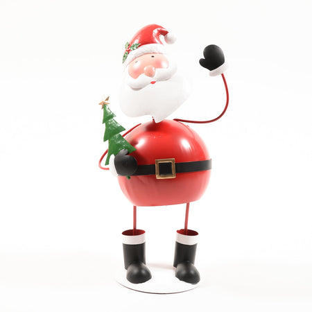 Babbo Natale dondolante in metallo per decorazioni natalizie