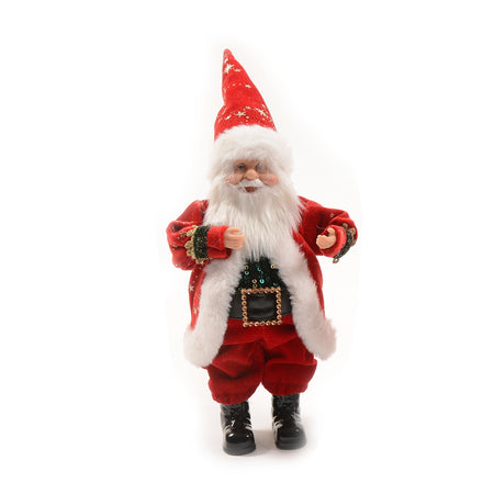Babbo natale decorativo con vestito rosso in poliestere per decorazioni natalizie