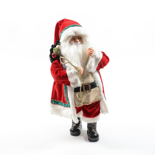 Pupazzo di Babbo Natale, colore Rosso e Bianco, con regali, in tessuto, decorazione da 60 cm