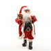 Babbo natale con vestito rosso e regalo in poliestere per decorazioni natalizie