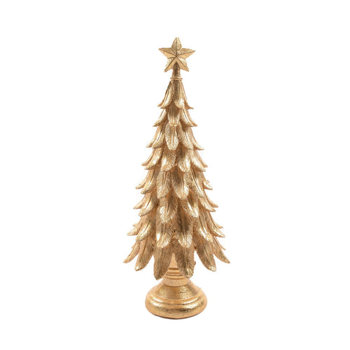 Albero di Natale in resina con stella per decorazioni natalizie h 41 cm