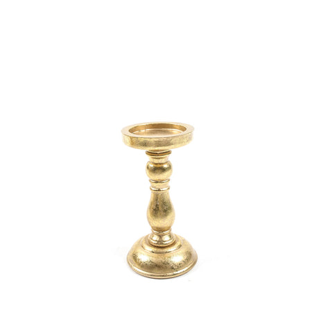 Portacandela Oro con base per lumini "Foglia Oro"