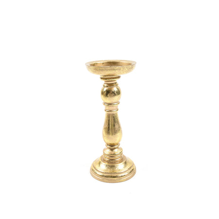 Portacandela Oro con base per lumini "Foglia Oro"