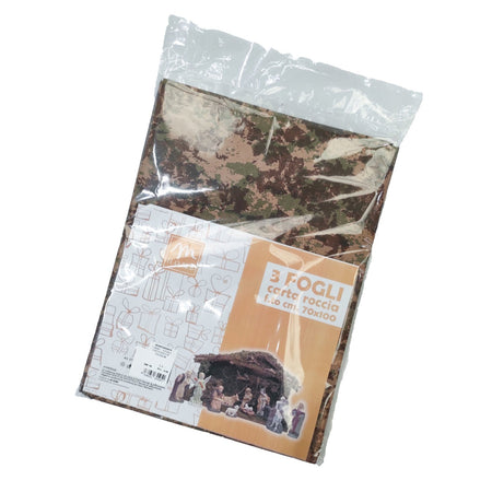 Foglio di Carta roccia per presepe sfondo paesaggio e rivestimento grotte 70 x 200 cm