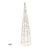 Albero di Natale cono glitterato Diamonds con luci a led Color Oro