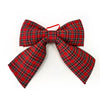 Fiocco Rosso scozzzese in tartan decorazione natalizia per albero e ghirlanda da 44 cm