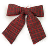 Fiocco Rosso scozzzese in tartan decorazione natalizia per albero e ghirlanda da 44 cm