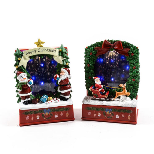 Palcoscenico Natalizio con Neve,Luci e Musica 16.5X11.5XH.25 CM Assortito