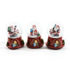 Palla di neve Babbo Natale con glitter neve decorazione natalizia 11 x h 14 cm