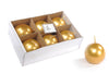 Set 6 Candele Sfera in Cera Lucide Oro Diametro 5cm