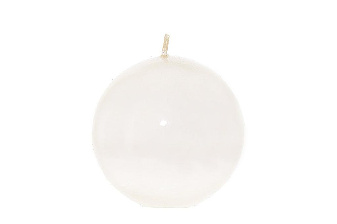 Candela Sfera Lucida Avorio Diametro 10cm