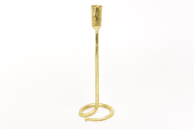 Portacandela Forgiato Oro 9x9xH30cm