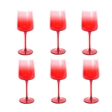 Set da 6 calici in vetro "Elegant Stars" da 320 cL Ø 7 x h 20 cm, decorazione moderna