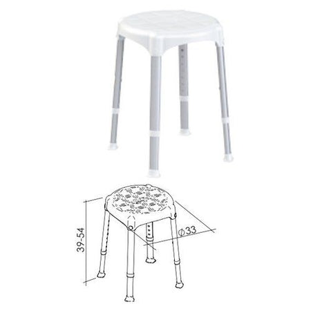 Sgabello bagno k design eh stra pp bx regolabile bianco