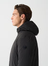 Colmar Giacca lunga uomo stretch nera autunnale con cappuccio fisso
