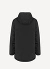 Colmar Giacca lunga uomo stretch nera autunnale con cappuccio fisso