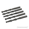 Punte trapano Jobber HSS-R in acciaio forgiato 4341 per metalli Silverline 5 pezzi
