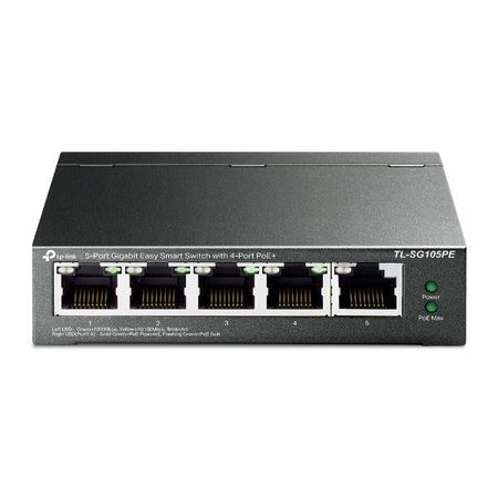 TP-LINK TL-SG105PE - SWITCH 5 PORTE GIGABYTE - 4P POE+ 802.3at/af, 65W PoE Power