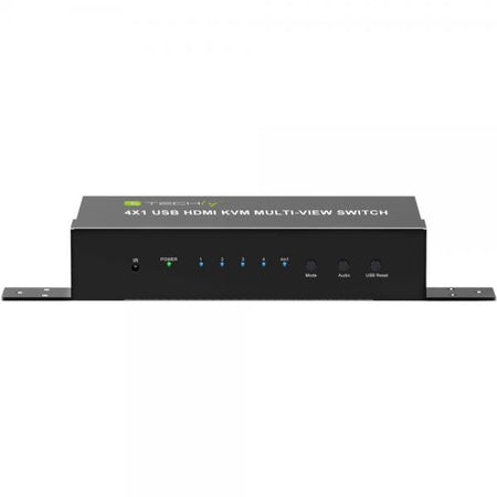 HDMI Switch 4x1 KVM Quad Multiviewer con Telecomando IR 1080p