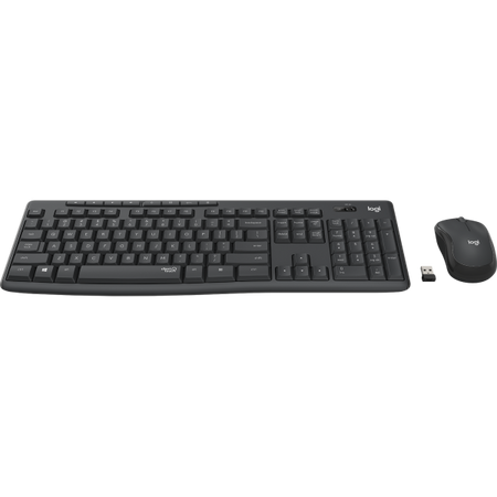 Logitech MK295 Silent Wireless Combo tastiera Mouse incluso USB QWERTY Inglese UK Grafite