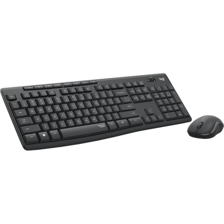 Logitech MK295 Silent Wireless Combo tastiera Mouse incluso USB QWERTY Inglese UK Grafite