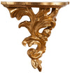 Biscottini Mensola a muro in legno finitura foglia oro anticato L21xPR12xH20 cm Made in Italy