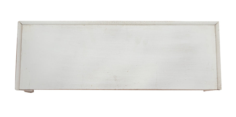 Biscottini MENSOLA A MURO IN LEGNO FINITURA BIANCA ANTICATA L46XPR17XH22 CM MADE IN ITALY