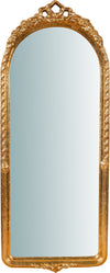 Biscottini Specchiera da parete in legno finitura foglia oro anticato L40xPR5x98 cm Made in Italy