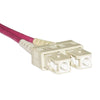 Cavo fibra ottica lc a sc - multimode duplex - om4 50/125 - 2 mt