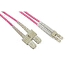 Cavo fibra ottica lc a sc - multimode duplex - om4 50/125 - 2 mt