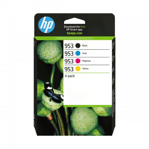 HP 953 4-PACK (6ZC69AE) - BLACK + CIANO + MAGENTA + YELLOW - CARTUCCIA ORIGINALE