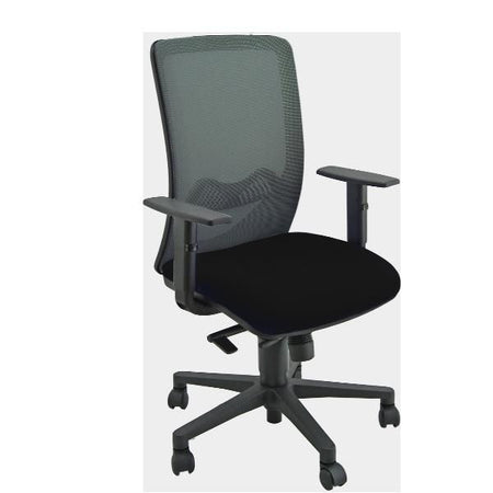 Sedia oper nathan nero+bracc regol. - NHA/BRF/EN
