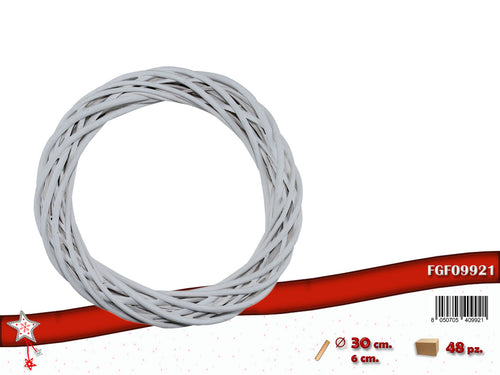 Ciambella Decorativa Legno colore Bianco