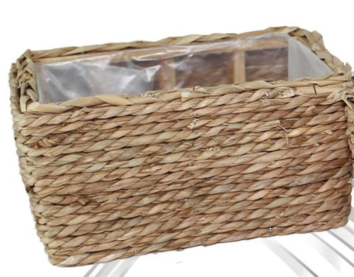 Vaso Pianta Rettangolare in Ratan GRANDE 20x28cm