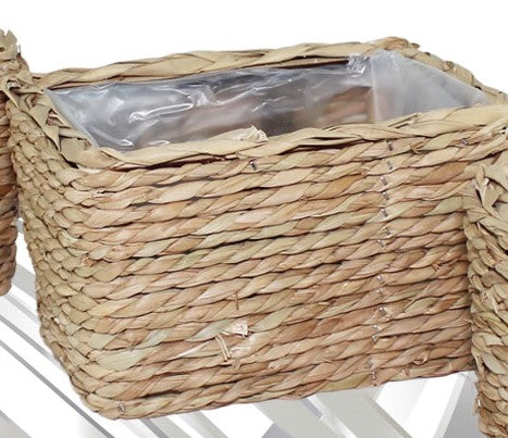 Vaso Pianta Rettangolare in Ratan MEDIO 16x23cm