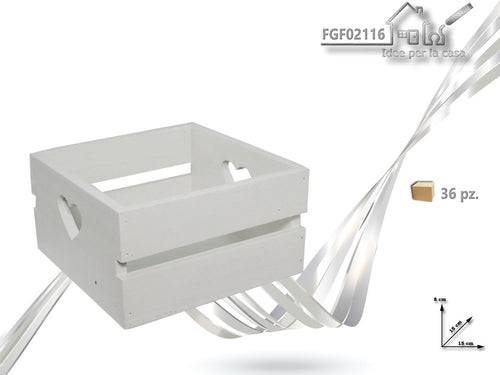 Cassetta in Legno bianca