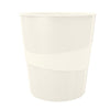 Cestino Gettacarte Wow Bianco Metallizzato 15Lt Leitz