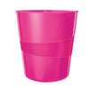 Cestino Gettacarte Wow Fucsia Metallizzato 15Lt Leitz