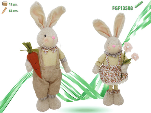 Coniglio in tessuto h.65cm (sta in piedi).
