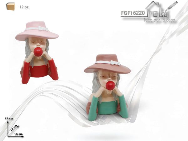 Statua Portapianta Poliresina 2 Assortimenti