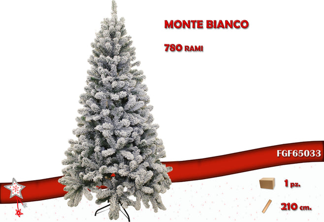 Albero innevato monte bianco 210cm
