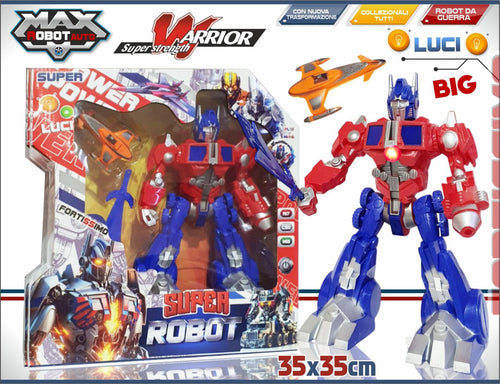 TRASFORMER SUPER ROBOT C/LUCI
