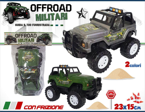 AUTO JEEP MILITARE 2 ASS PLASTICA 23X15
