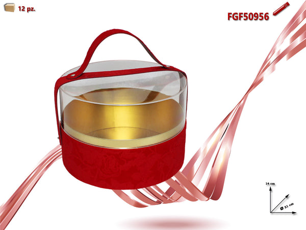 Scatola Plastica e Tessuto Rossa