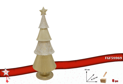 Albero Decorativo Poliresina Oro