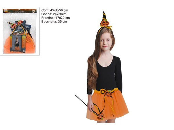 Gonna Halloween con Cerchietto e Bacchette