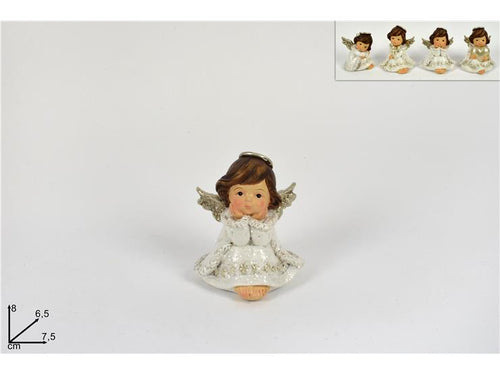 Angelo Seduto Vestito Bianco Glitter 8cm 4 Assortimenti